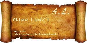Atlasz Lipót névjegykártya